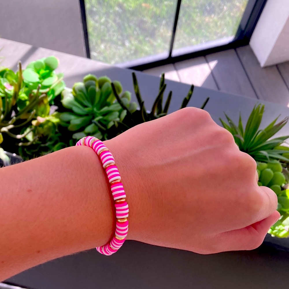 Pink Preppy bracelet ⚡️ ( NOT WATERPROOF)
